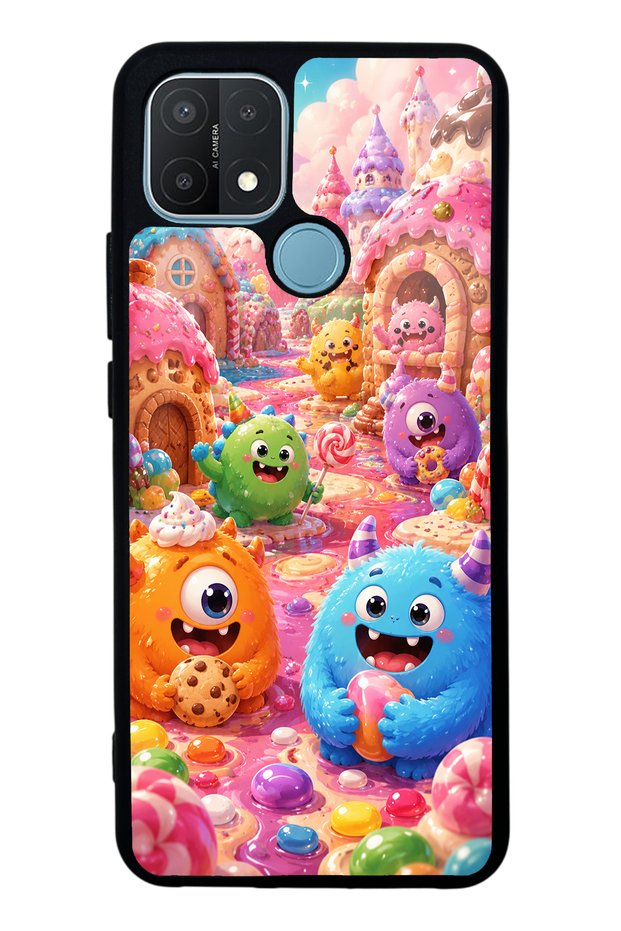 Oppo A15S Sugar Monster Town Design Glossy Phone Case