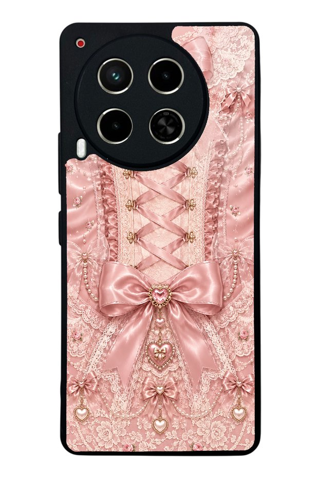 Tecno Camon 30 Pink Corset Coquette Design Glossy Phone Case
