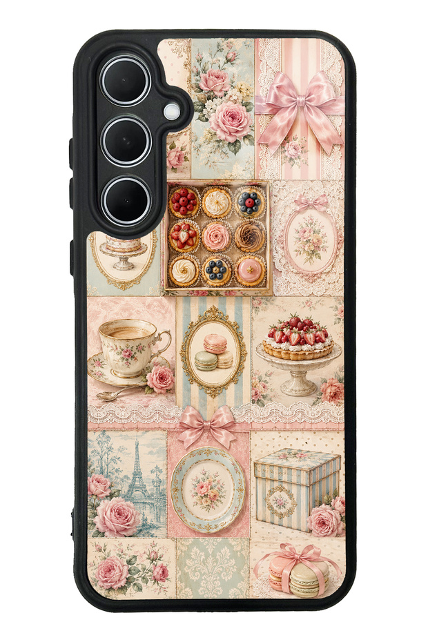 Samsung A35 Parisian Sweet Quilt Design Glossy Phone Case