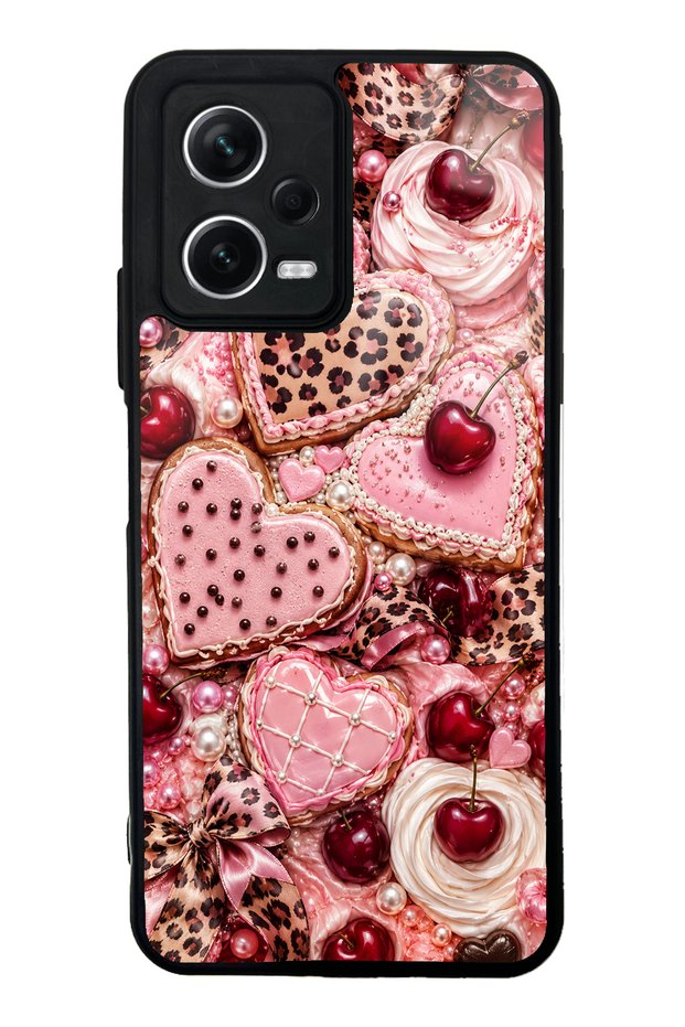 Xiaomi Redmi Note 12 5g Cherry Leopard Sweetheart Design Glossy Phone Case