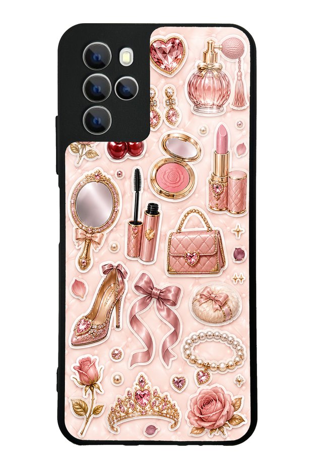 Omix X700 Rose Gold Glam Design Glossy Phone Case