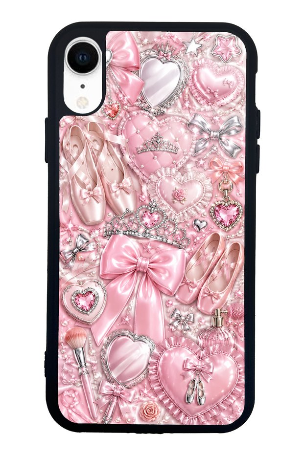 iPhone Xr Royal Pink Ballet Design Glossy Phone Case