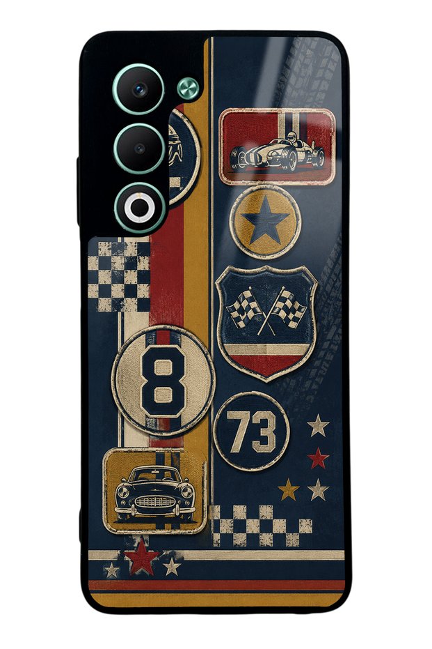 Oppo A5 Old School Racing Design Glossy Phone Case