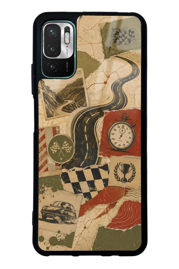 Xiaomi Redmi Note 10 5g Glossy Phone Case with Retro Road Racing Design