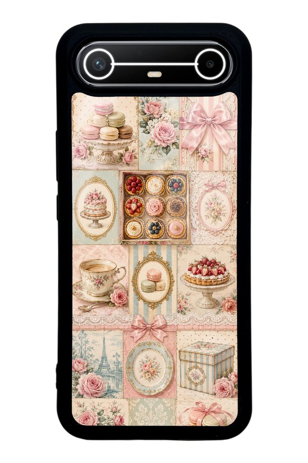 Tecno Spark Slim Parisian Sweet Quilt Design Glossy Phone Case