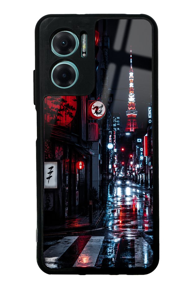 Xiaomi Redmi Note 11E Glossy Phone Case with Midnight Tokyo Design