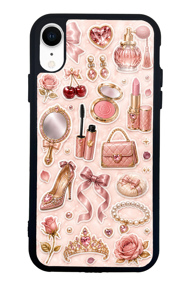 iPhone Xr Rose Gold Glam Design Glossy Phone Case