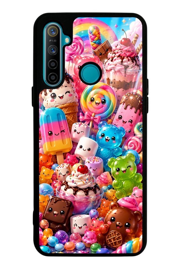 Realme 5I Kawaii Candy Party Design Glossy Phone Case