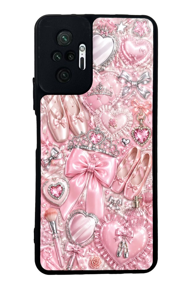 Xiaomi Redmi Note 10 Pro Royal Pink Ballet Design Glossy Phone Case