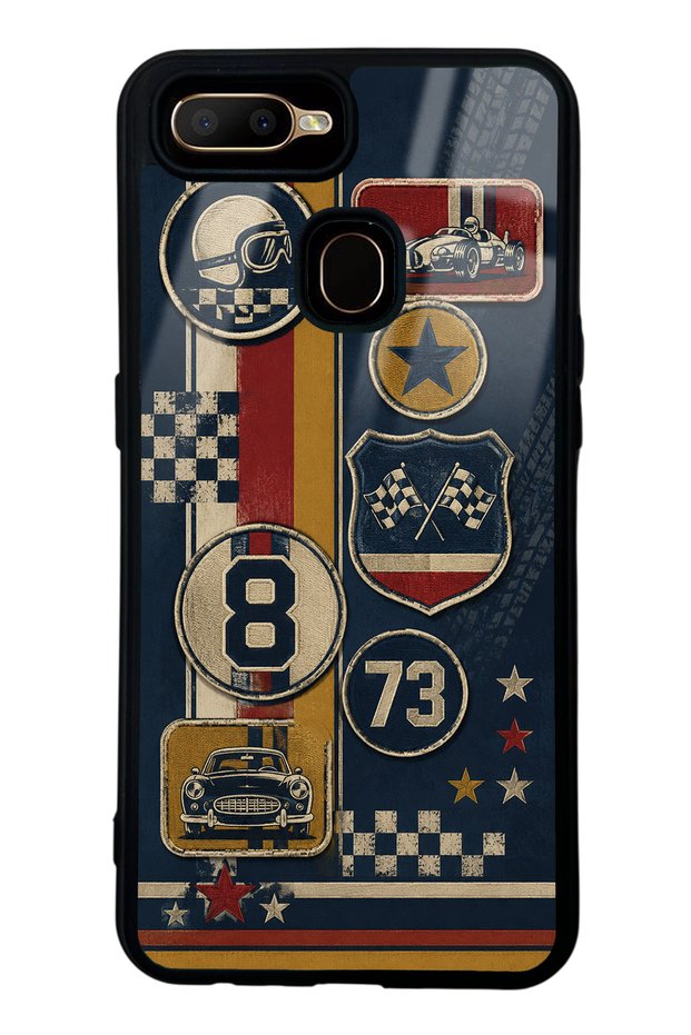 Oppo A5S Old School Racing Design Glossy Phone Case