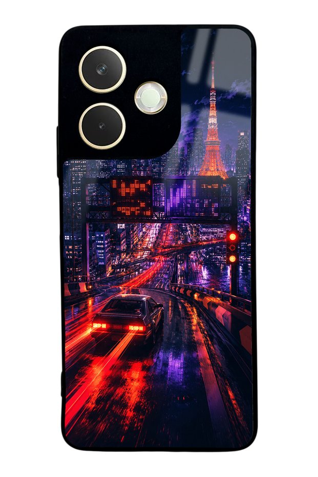 Oppo A5 Pro Neon Tokyo Nights Design Glossy Phone Case