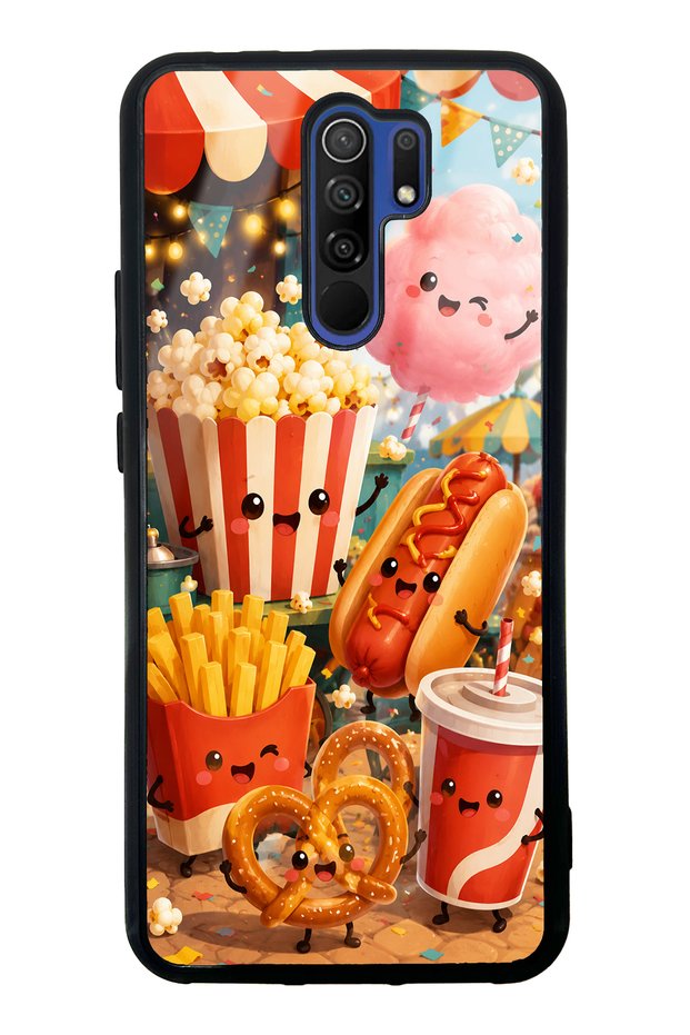 Xiaomi Redmi 9 Fun Food Party Design Glossy Phone Case