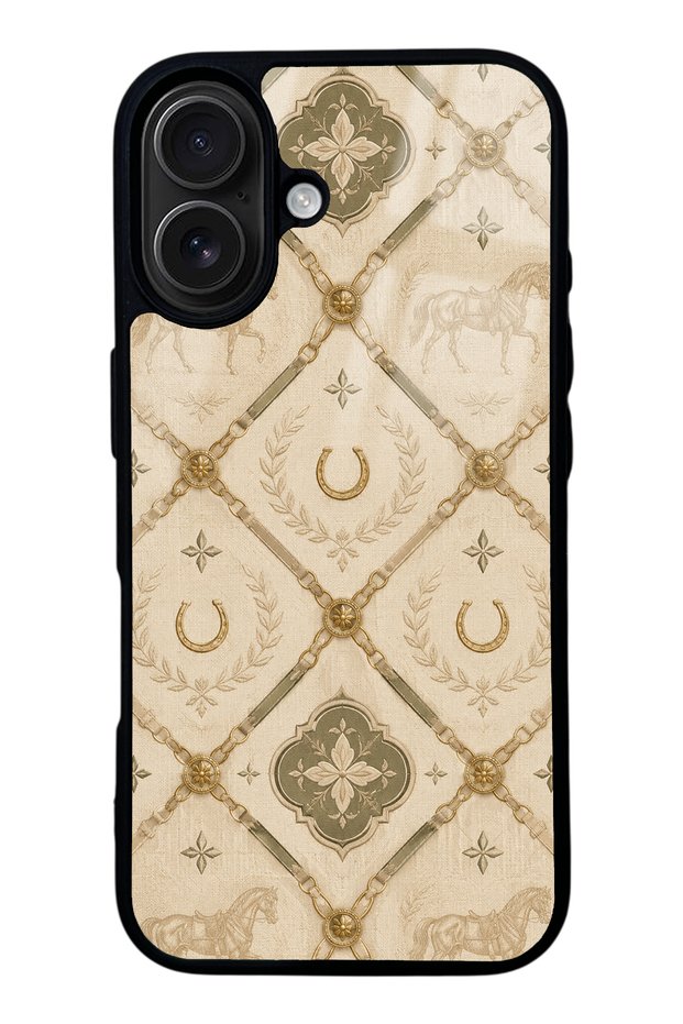 iPhone 16 Maison Équestre Design Glossy Phone Case