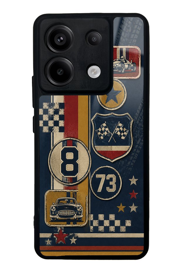 Xiaomi Redmi Note 13 Pro 5g Old School Racing Design Glossy Phone Case