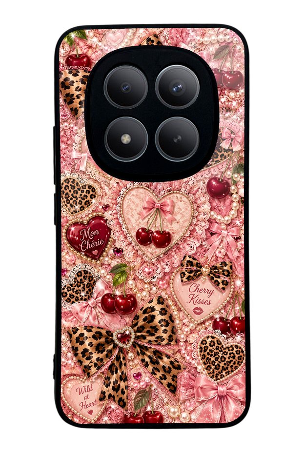 Xiaomi Redmi Note 15 Pro Plus Wild Cherry Coquette Design Glossy Phone Case