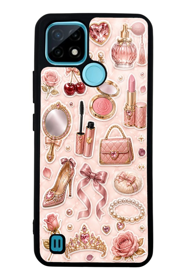 Realme C21 Rose Gold Glam Design Glossy Phone Case