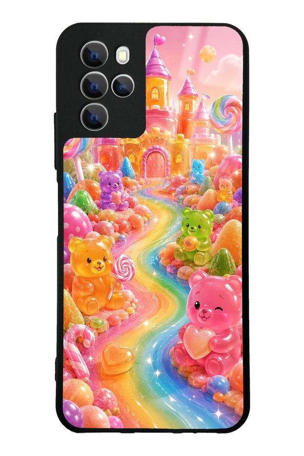 Omix X700 Jelly Bear Castle Design Glossy Phone Case