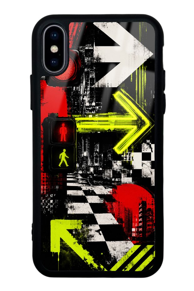 iPhone X Neon District Design Glossy Phone Case