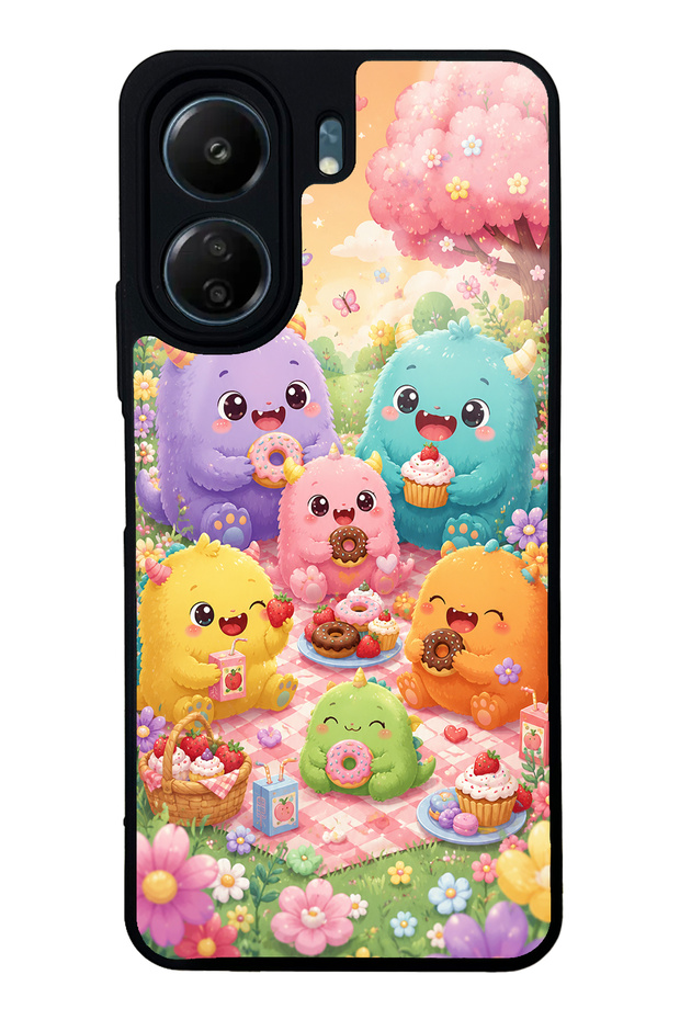 Xiaomi Redmi 13C Monster Picnic Party Design Glossy Phone Case