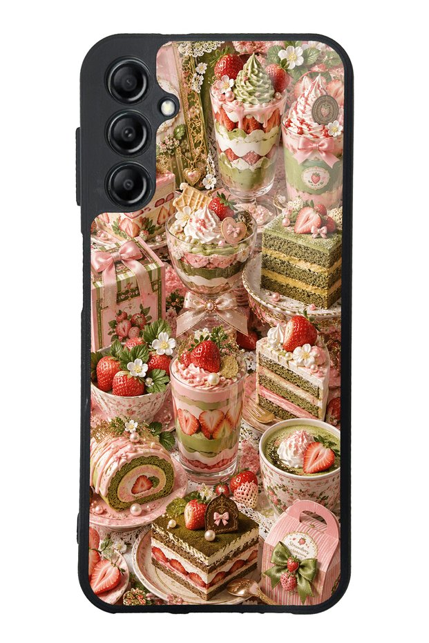 حافظة هاتف سامسونج A14 بتصميم Sweet Matcha Bakery لامعة
