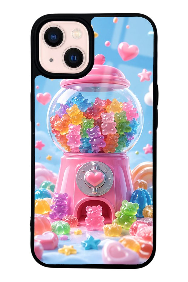 iPhone 13 Glossy Phone Case with Candy Bear Dream Design