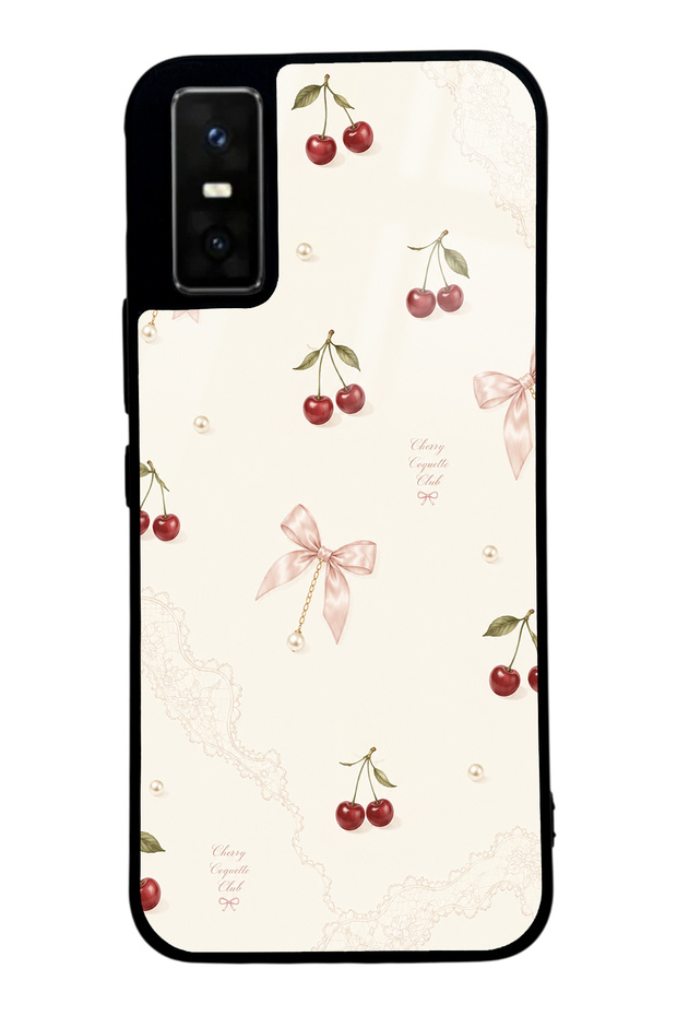 Infinix Gt 30 Pro Glossy Phone Case with Cherry Pearl Lace Design