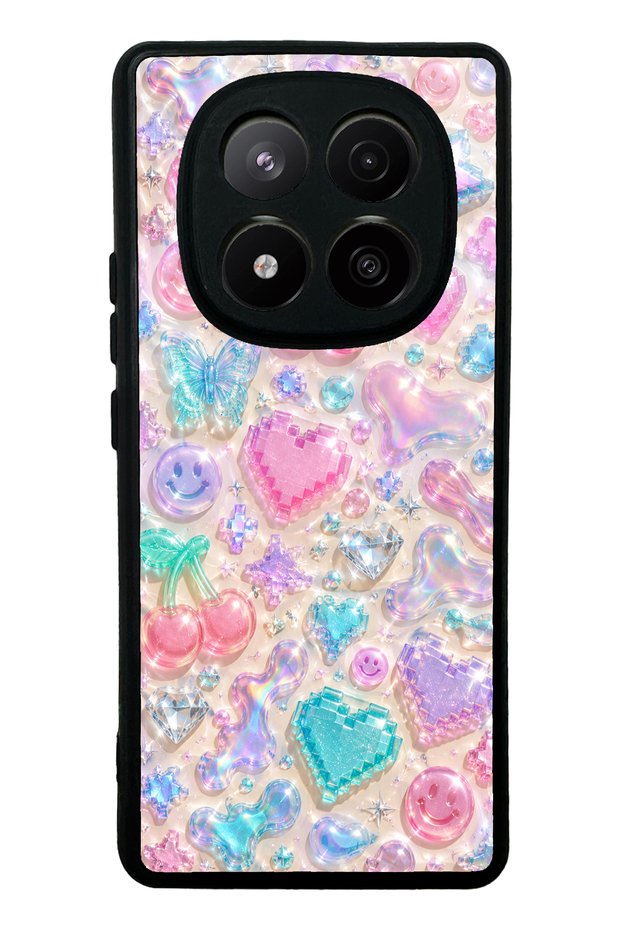 Xiaomi Redmi Note 14 Pro Plus Y2K Jelly Charms Design Glossy Phone Case