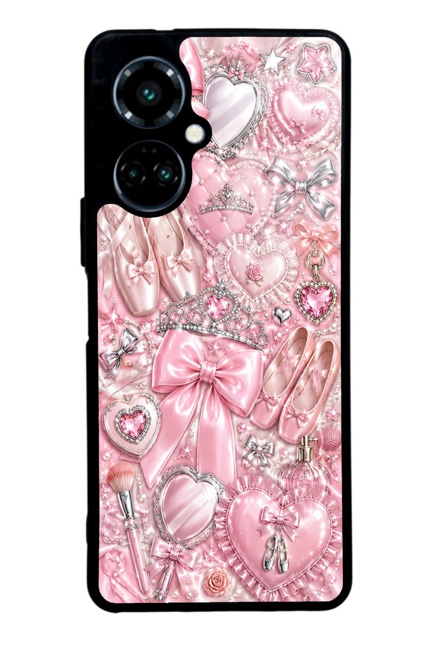 Tecno Camon 19 Royal Glossy Phone Case with Pink Ballet Design