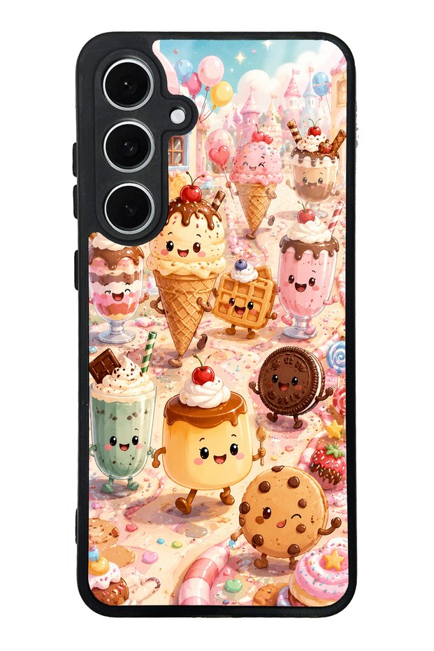 Samsung S24 Fe Dessert Wonderland Design Glossy Phone Case