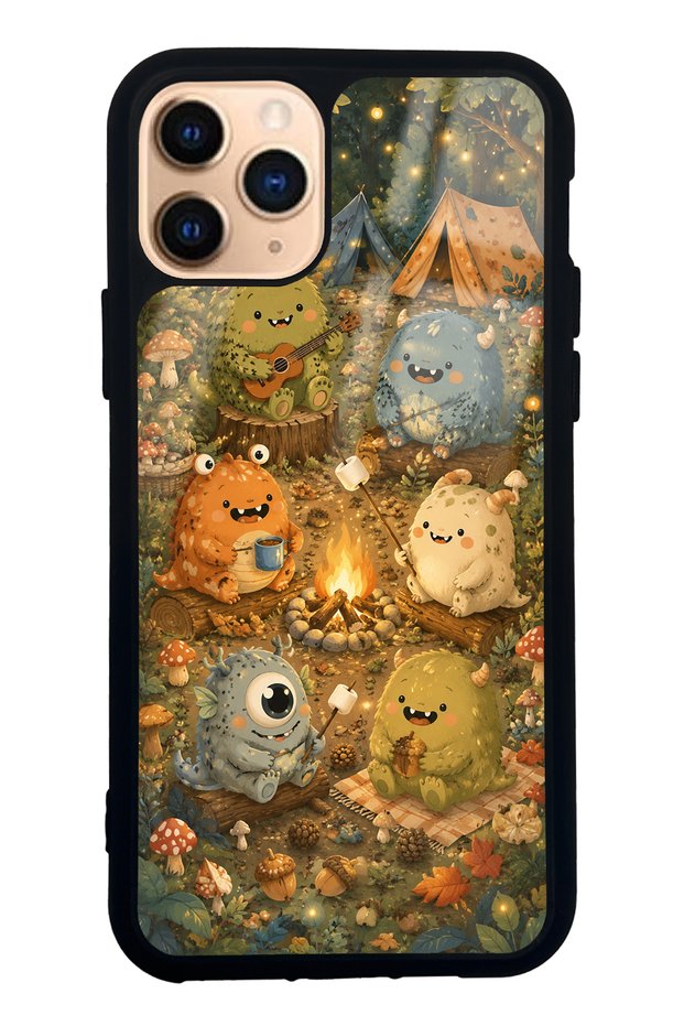 iPhone 11 Pro Forest Friends Camp Design Glossy Phone Case