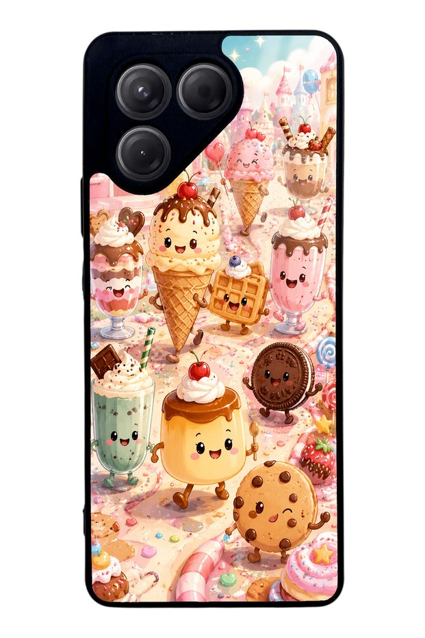 Tecno Pova 7 Dessert Wonderland Design Glossy Phone Case