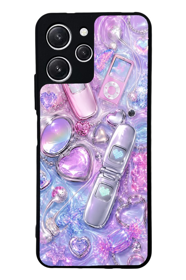Xiaomi Redmi 12 Chrome Heart Y2K Design Glossy Phone Case