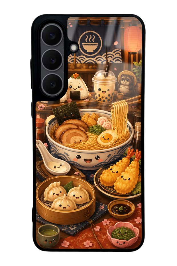 Samsung S25 Fe Ramen Bento Club Designed Glossy Phone Case