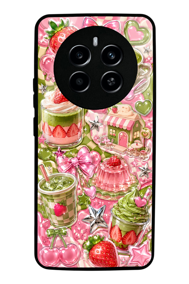 Realme 12 Pro Matcha Candy Club Design Glossy Phone Case