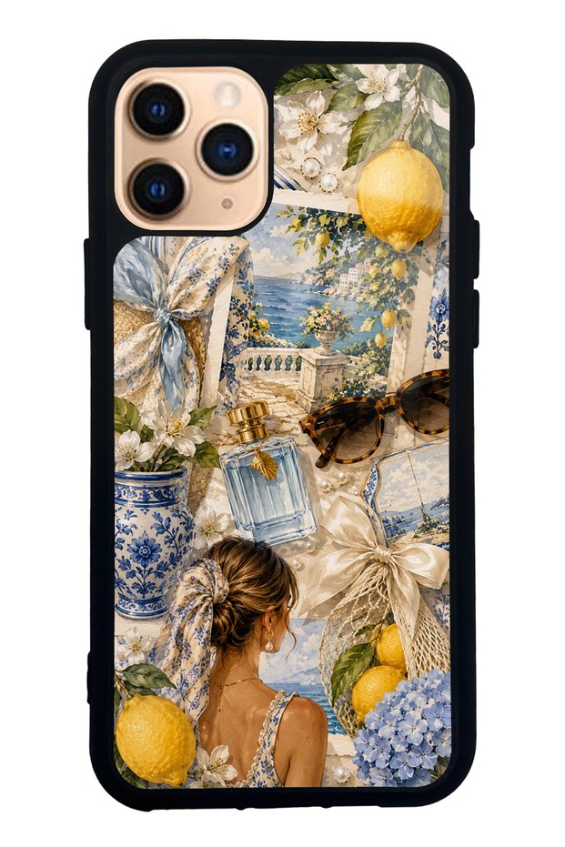 iPhone 11 Pro Amalfi Blue Design Glossy Phone Case