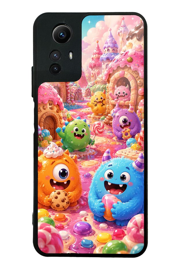 Xiaomi Redmi Note 12S Glossy Phone Case with Sugar Monster Town Design
