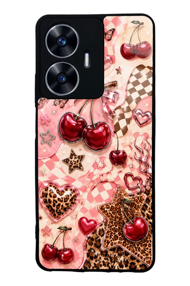 Realme C55 Cherry Rebel Pop Design Glossy Phone Case