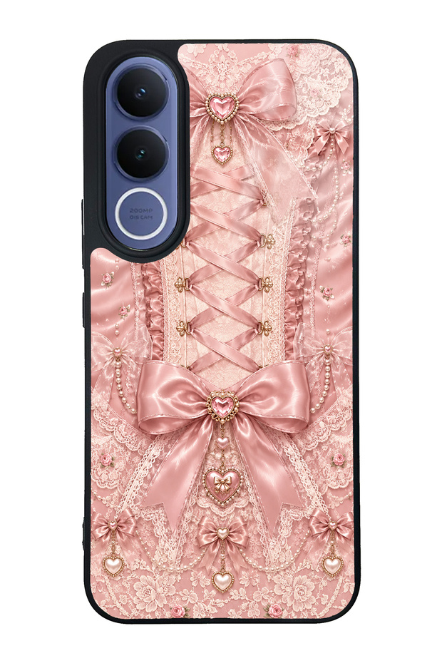 Vivo V70 Fe Pink Corset Coquette Design Glossy Phone Case