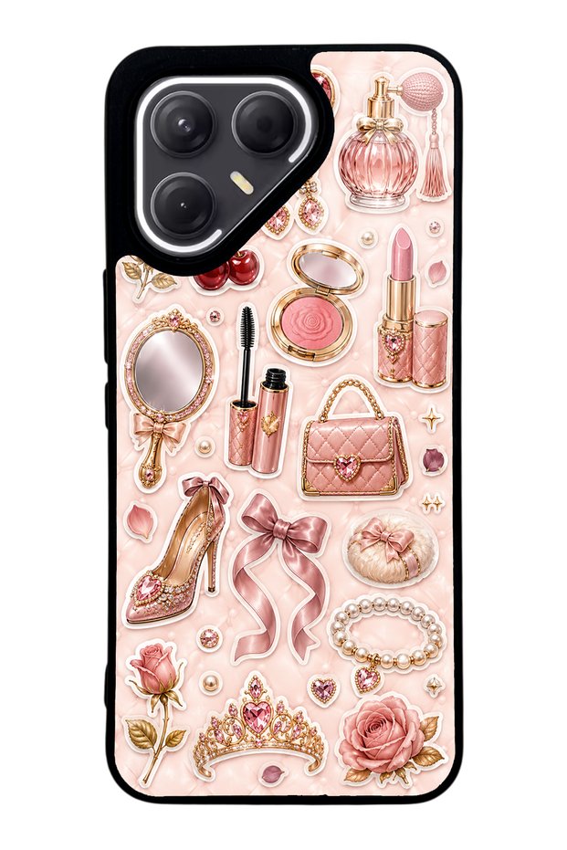 Tecno Pova 7 Pro Rose Gold Glam Design Glossy Phone Case