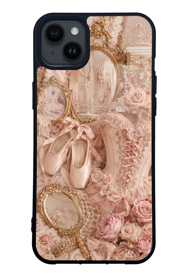 iPhone 14 Plus Glossy Phone Case with Royal Ballet Vanity Design