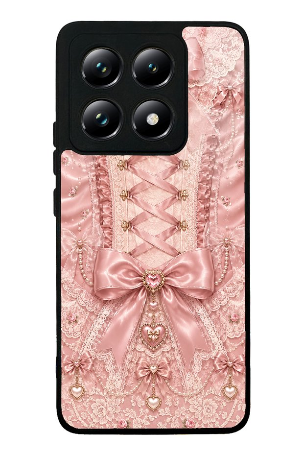 Xiaomi Mi 14t Pink Corset Coquette Design Glossy Phone Case