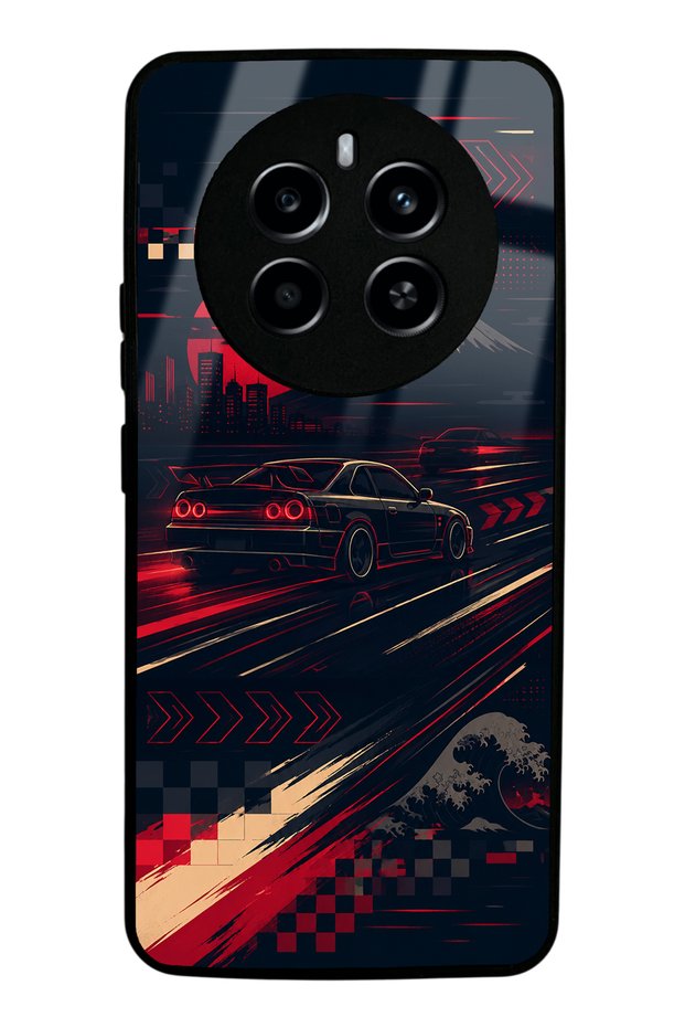 Realme 12 Pro Tokyo Night Racing Design Glossy Phone Case