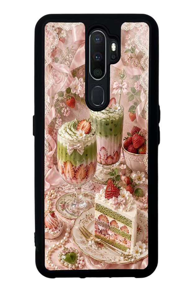 Oppo A5 2020 Glossy Phone Case with Berry Matcha Dream Design