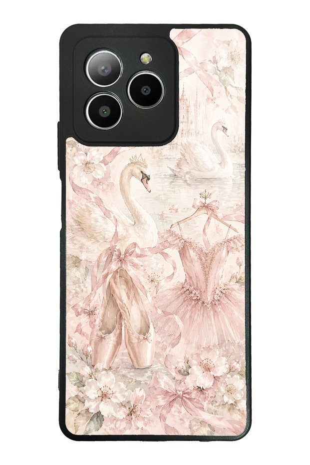 Omix X7 Pink Swan Ballet Design Glossy Phone Case