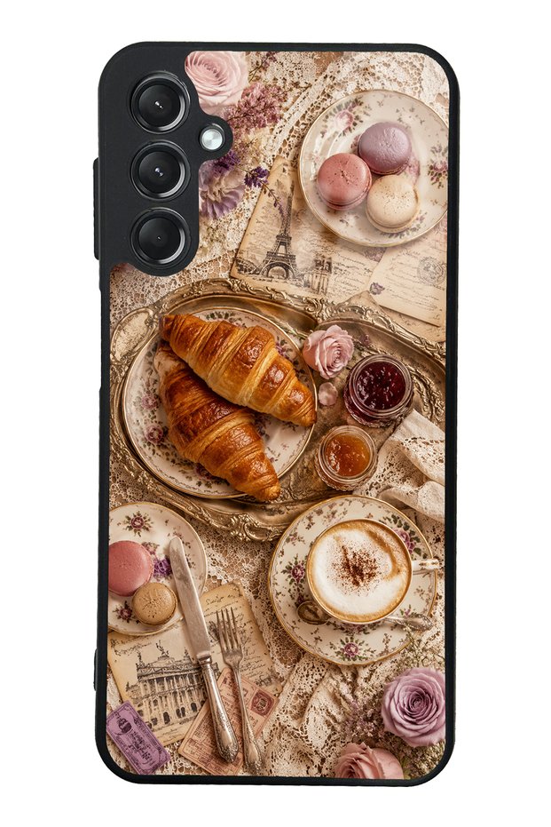 Samsung A24 French Café Romance Design Glossy Phone Case