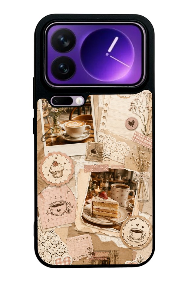 Xiaomi 17 Pro Max Glossy Phone Case with Café Love Letters Design
