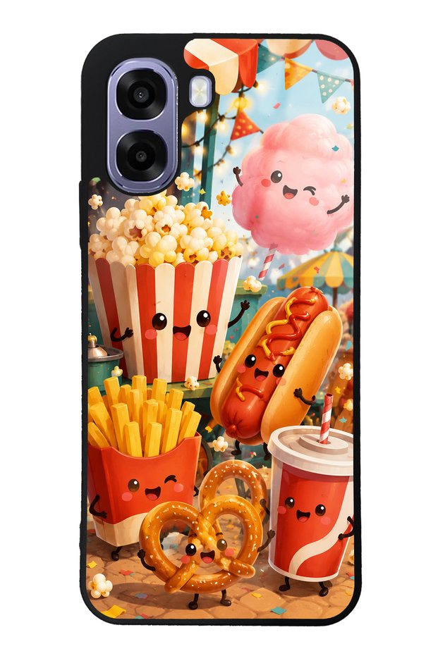 Oppo A6T Fun Food Party Design Glossy Phone Case