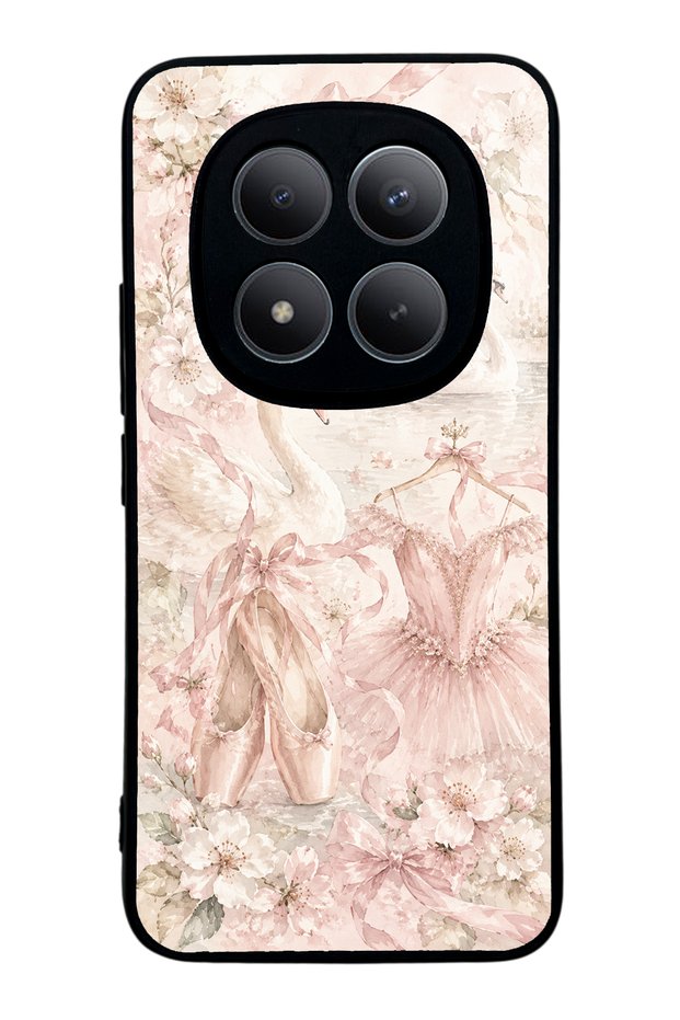 Xiaomi Redmi Note 15 Pro Plus Pink Swan Ballet Design Glossy Phone Case