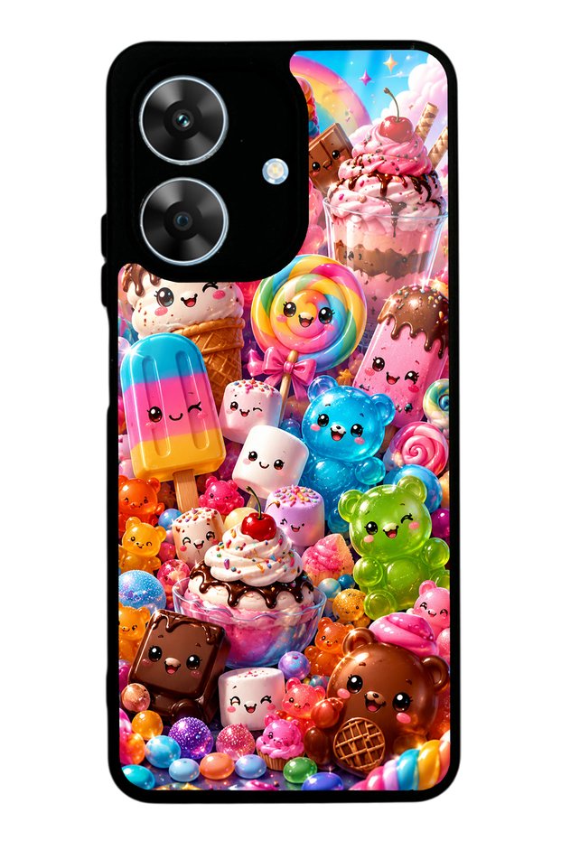 Realme Note 60 Kawaii Candy Party Design Glossy Phone Case