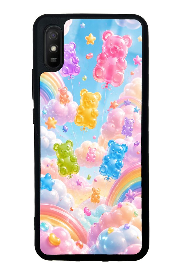 Xiaomi Redmi 9A Jelly Bear Sky Design Glossy Phone Case